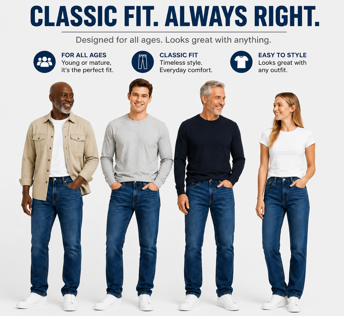 Men's 8-Pack Flex Stretch Slim Straight Jeans