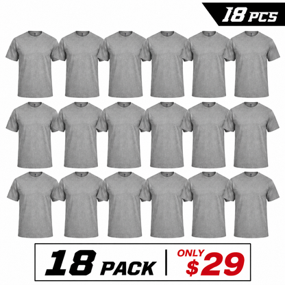 18-Pack 100% Cotton T-Shirts (Unisex)