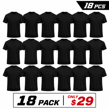 18-Pack 100% Cotton T-Shirts (Unisex)