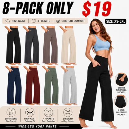 Women's High-Waisted Wide-Leg Yoga Pants—Soft, Stretchy, and Casual