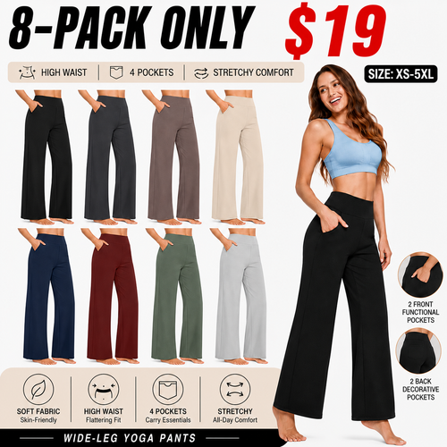 Women's High-Waisted Wide-Leg Yoga Pants—Soft, Stretchy, and Casual