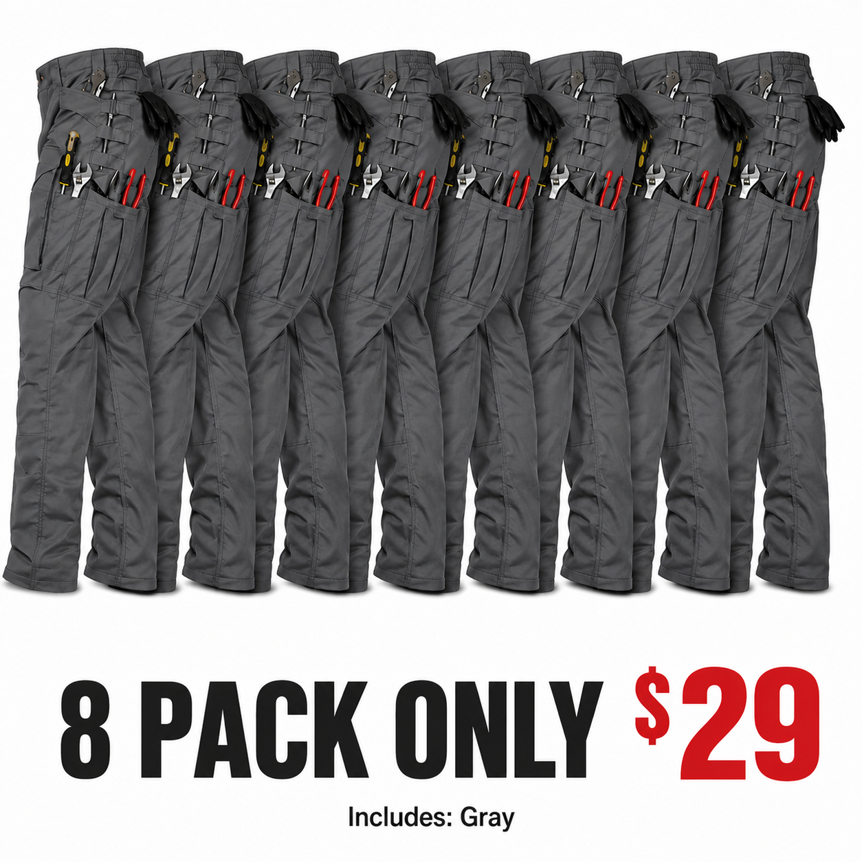 Tactical Work Pants Lightweight Multi-Pocket Water Resistant Cargo Pants Ripstop Hiking Military Construction Outdoor Pants 10 Pockets
