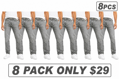 Men's 8-Pack Flex Stretch Slim Straight Jeans