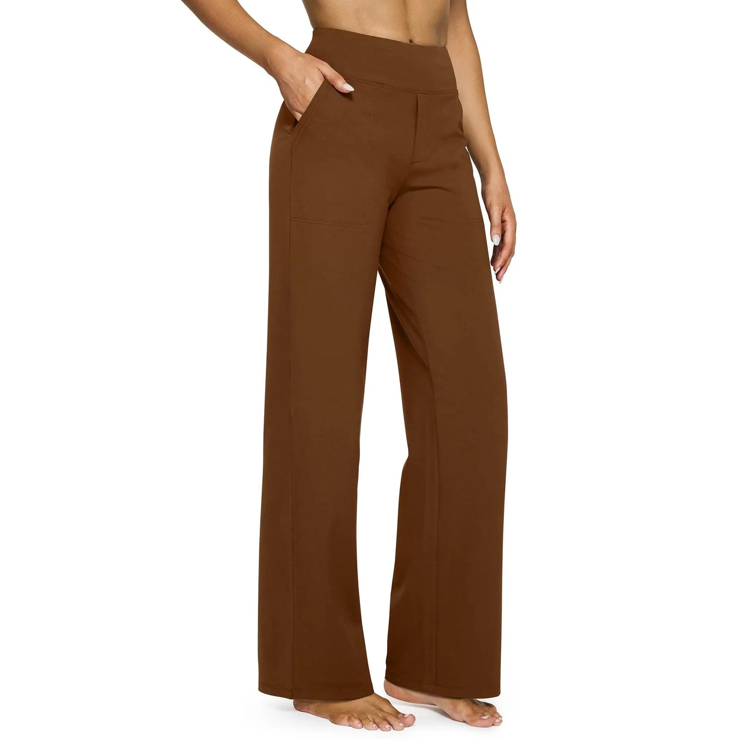 Women's High-Waisted Wide-Leg Yoga Pants—Soft, Stretchy, and Casual