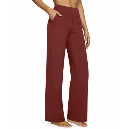 Women's High-Waisted Wide-Leg Yoga Pants—Soft, Stretchy, and Casual