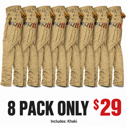 Tactical Work Pants Lightweight Multi-Pocket Water Resistant Cargo Pants Ripstop Hiking Military Construction Outdoor Pants 10 Pockets